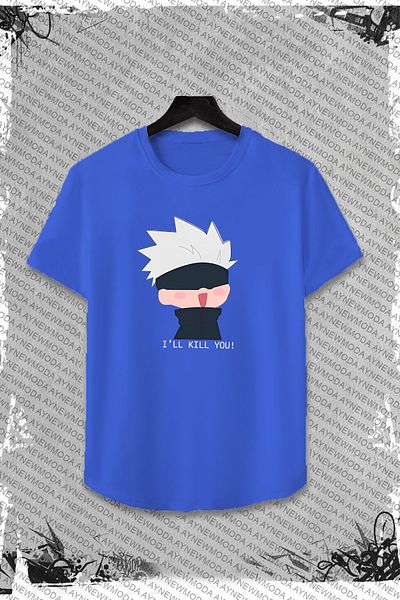 aynewmoda Jujutsu Kaisen - Tricou unisex cu decolteu rotund cu imprimeu Gojo Satoru Anime
