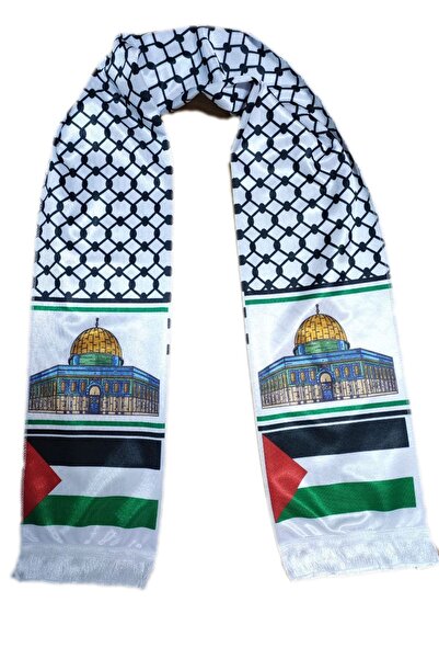 İSTANBULSTYLEMODA Ποιοτικό φουλάρι με σημαία της Παλαιστίνης, μονό μέγεθος AFL2363