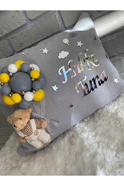 NeşeliAtölyem Ayıcıklı Bubble Bebek Takı Yastığı Takı Yastık