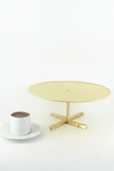 Deeps Brands Brass Standing Presentation Holder, Tray - 25cm