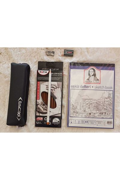 Südor Black Pencil Study and Initiation Set 3 Artistic Materials (Stationery Painting Activity)