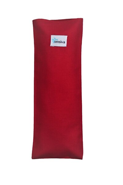 OmSiva وسادة عين لليوجا قابلة للغسل بطبقة مزدوجة باللون الأحمر