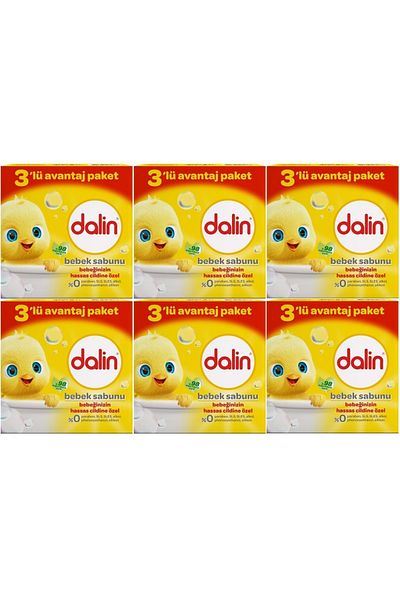Dalin 100GR Baby Soap - Set of 18 for Sensitive Skin 6PK*3 Boxes