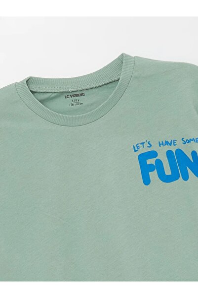 LC Waikiki Sada 3 chlapčenských triček pro miminko LCW Baby s potiskem na krku