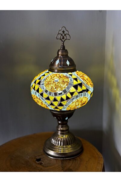 CYL Otantik El Yapımı Mozaik Masa Lambası Abajur