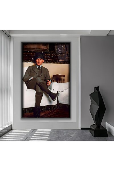 EMYA HOME Επιτραπέζιο γυαλί Ατατούρκ με μεταλλικό πλαίσιο