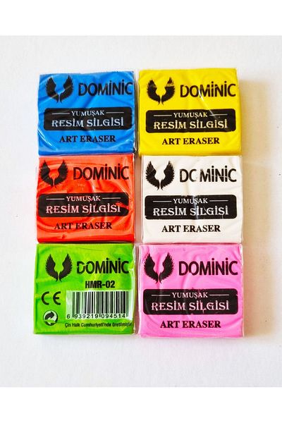 Modellino 6 bucăți 6 culori gumă de șters pentru aluat Dmnc Art Eraser - Guma de șters pentru pictură