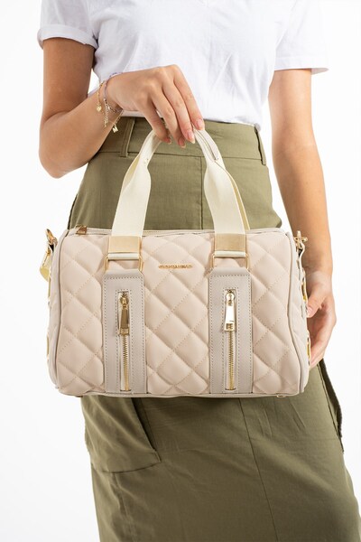 Just Polo Kadın Büyük Boy Spor Model Kapitone 4 Gözlü Uzun Askılı El & Omuz Ç...