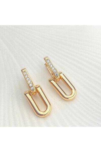 Kyver Brand Model Earrings U Model Tarnish-Free Xuping Vip Series Rose