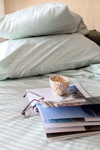 Tekstil Home Luxury Colorful Series Striped Satin Elastic Sheet Set MINT Color All sizes