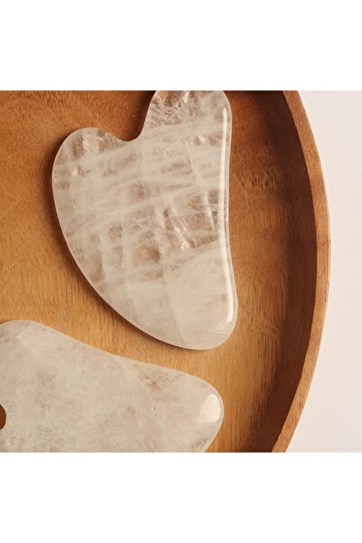 Paleo Kristal Kuvars Gua Sha Doğal Taş Masaj Aleti