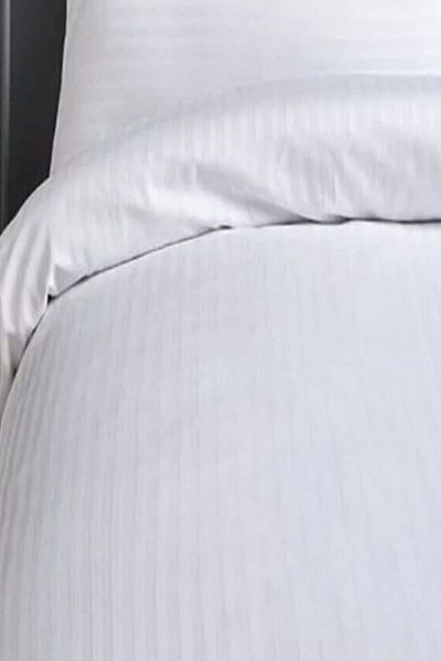 Tekstil Home Hotel Type White Striped Satin Single Duvet Cover (Duvet Cover) 160x225 size