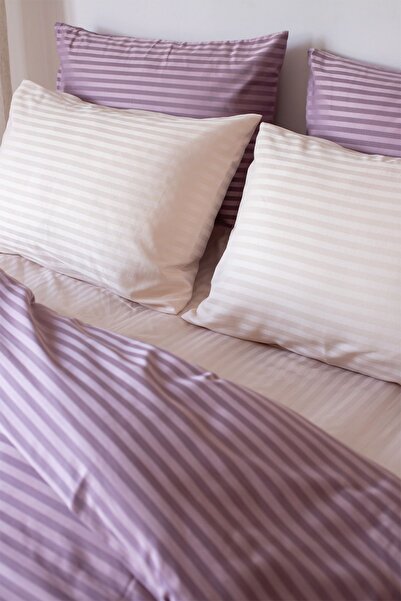 Tekstil Home Lux Cunda Hotel Series Double Color Cotton Satin Duvet Cover Set...