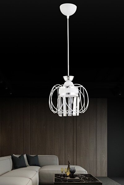 Genel Markalar Sarkıt Tepsi Beyaz Tekli Safir Krom Kristal Taşlı Aşağı Bakan ...