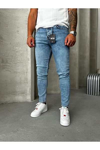 Mob Blue Skinny Pants