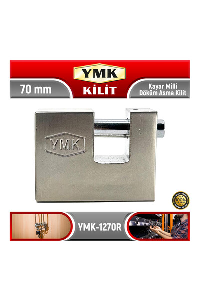 YMK Kayar Milli Döküm Asma Kilit | 70 mm | YMK-1270R