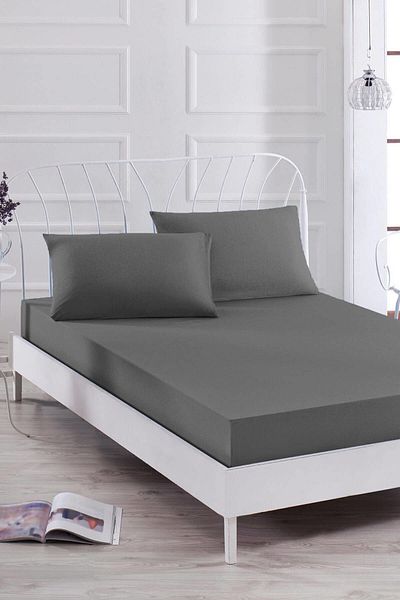 Eponj Home Paint Fitted Sheet Set Single D. Paint Smoked