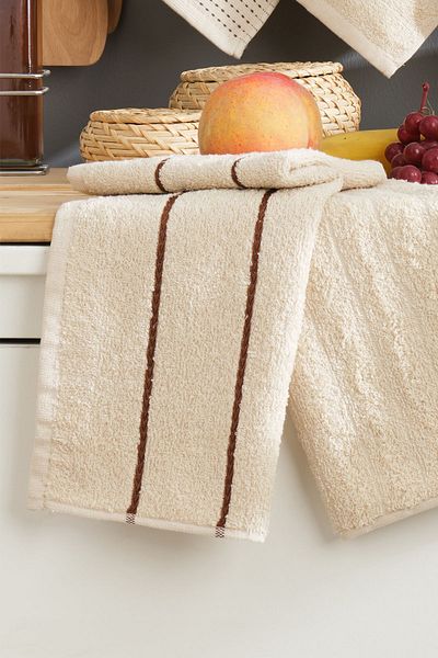 Eponj Home Πετσέτα κουζίνας 30x50 Sofia Beige - Σετ 6 τεμαχίων