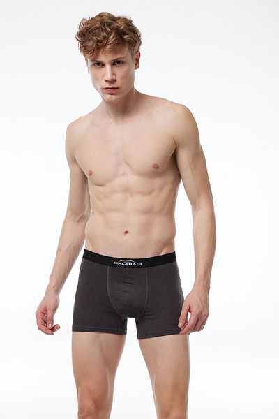 Malabadi Ανδρικό Anthracite Elastane Boxer - Μοντέλο 075 Cotton
