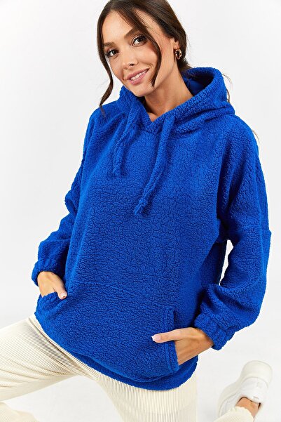 armonika Hanorac oversize Saks Plush pentru damă ARM-22Y001171