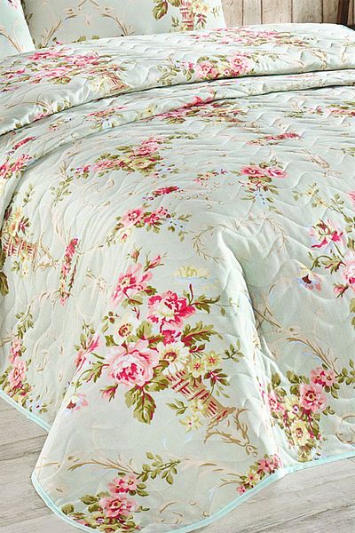 Eponj Home Set cuvertură de pat dublă matlasată Alanur Mint