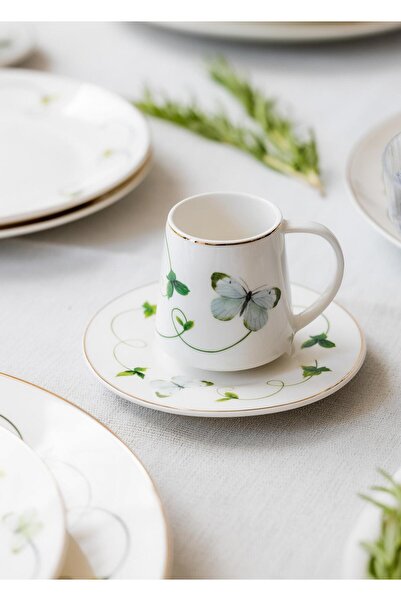 The Mia Butterfly Turkish Coffee Cup Set for 6 People