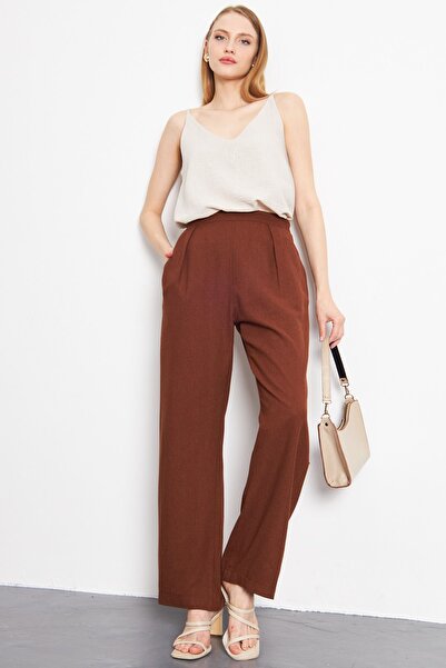 armonika Lan Pogledaj kafu Palazzo pantalone - Sa džepovima , ARM-24Y001070