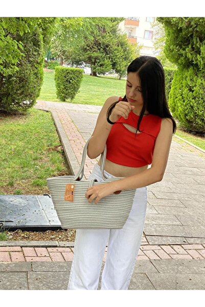 ModaCardin Пляжна сумка та сумка через плече - сумка ручної роботи з джутового плетіння