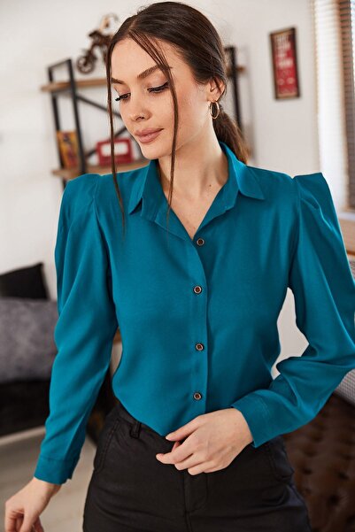 armonika Kadın Petrol Karpuz Kol Gömlek ARM-20K001114