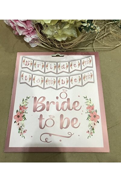 Deniz Party Store Bride To Be Pembe Çiçekli Yazı Bekarlığa Veda Partisi