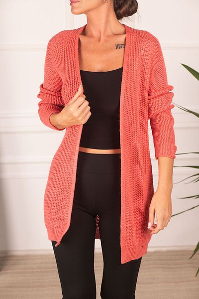 armonika Women's Light Pink Thessaloniki Knitted Cardigan ARM-24K069002