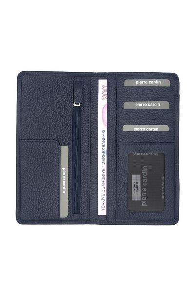 Pierre Cardin Porföy Leather Navy Blue Floater Wallet - 11055A38