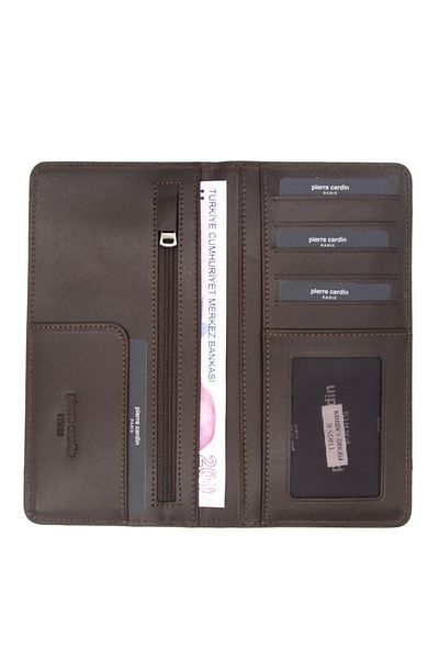 Pierre Cardin Men's Leather Wallet Brown Analin - 11055d06