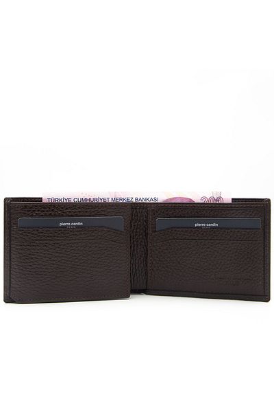 Pierre Cardin Men's Wallet Floater Brown Leather - 3234a42