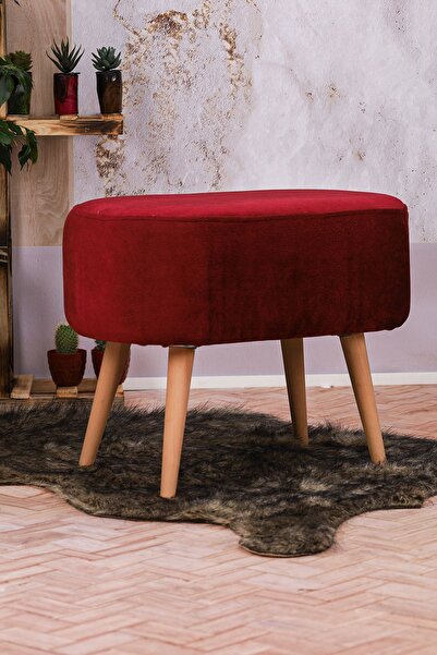 PufyHome DEFNE BORDO GÜRGEN AYAKLI ÇOK AMAÇLI RAHAT GENİŞ PUF KOLTUK