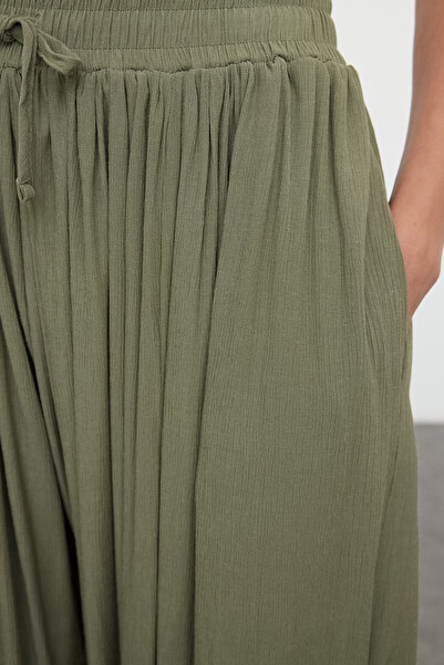 Trendyol Collection Khaki Woven Trousers Tbess24Pl00023