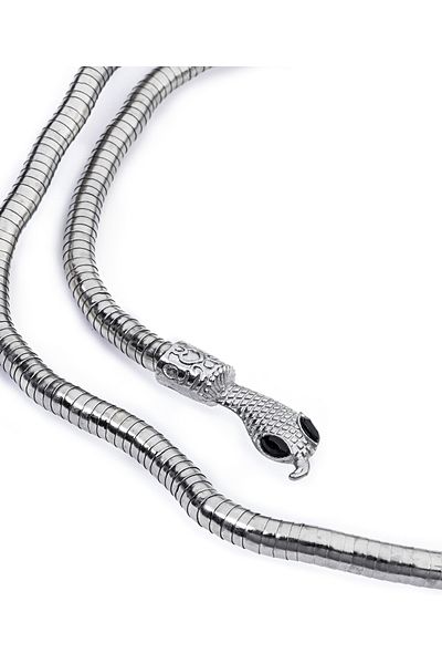 Twist Metal Snake Figure Necklace