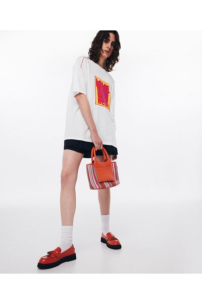 Twist Leather Garnished CUNI Bag