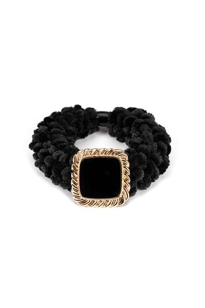 İpekyol Chenille Hair Accessory with Metal Buckle