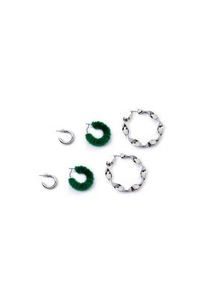 Twist Hoop Earring Set