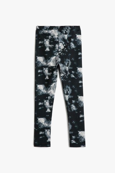 Koton Schwarze gemusterte Strumpfhose für Mädchen