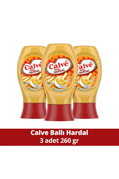 Calve Sos Ballı Hardal 260 gr X3 Adet