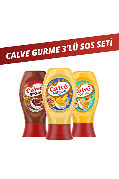 Calve Barbekü Sos 290 G Cheddar Sos 240 G Köri Sos 260 G