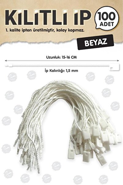 t tuğset etiket Kilitli Ip Renkli Asmalı Etiket Bağlama Ipi Lock String Tag R...