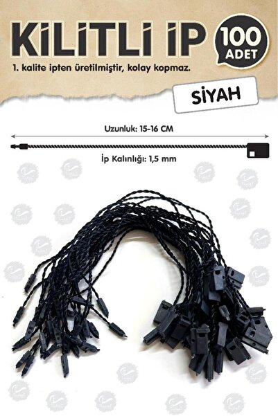 t tuğset etiket Kilitli Ip Renkli Asmalı Etiket Bağlama Ipi Lock String Tag R...