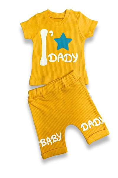 ADABEBEK I Love Daddy Corduroy Baby Set - Set of 2