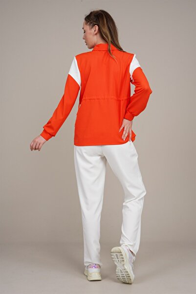 Markosin Women's Piping Detailed Tracksuit Set Orange