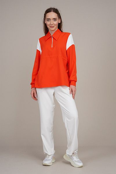 Markosin Women's Piping Detailed Tracksuit Set Orange