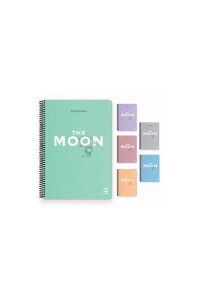 Gıpta Moon Sipiralli Plastik Kapak Defter 17X24Cm 80 Yaprak Kareli (Karışık R...