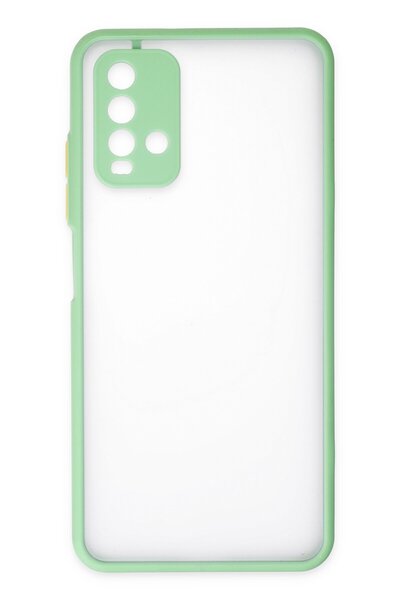 Hatreds Xiaomi Redmi 9T Uyumlu Arkası Buzlu Renkli Tasarımlı Kılıf - Turkuaz